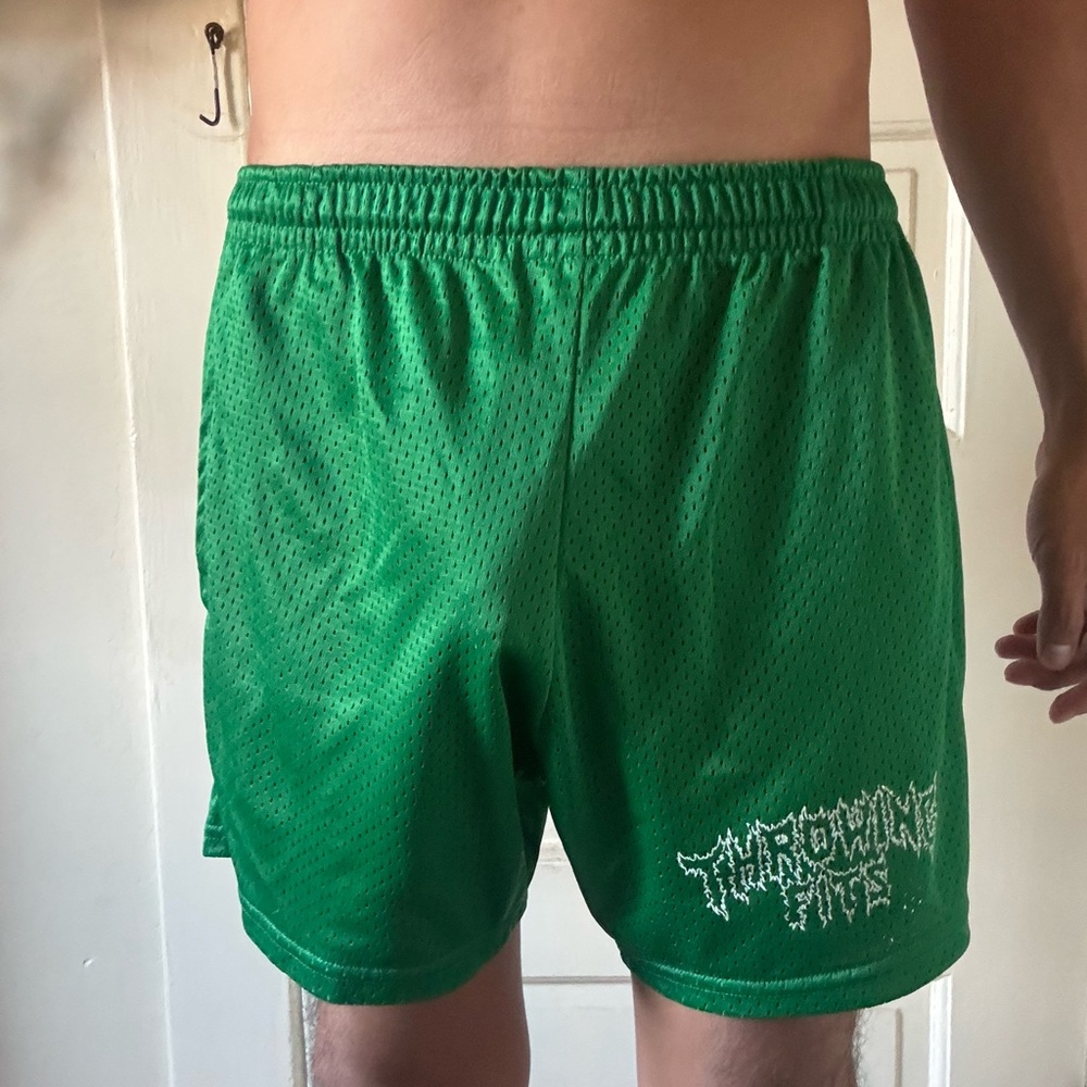 Throwing fits Green Athletic Men's Shorts